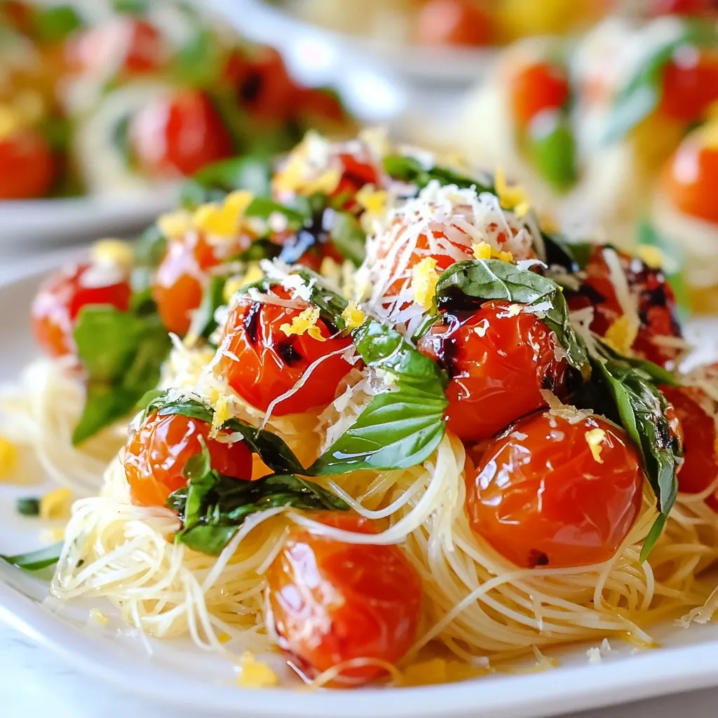 Min Tomato Basil Angel Hair Pasta Quick and Flavorful