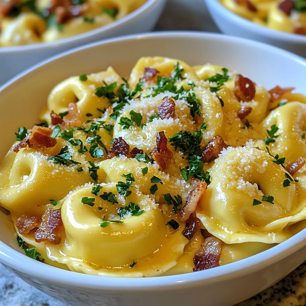 Tortellini Carbonara Creamy and Satisfying Delight