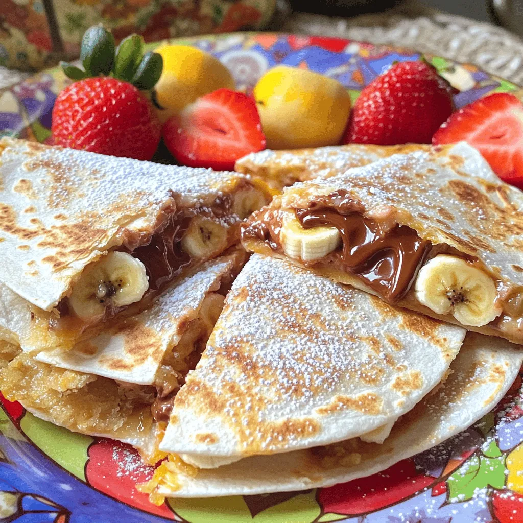Strawberry Banana Nutella Quesadillas Delight