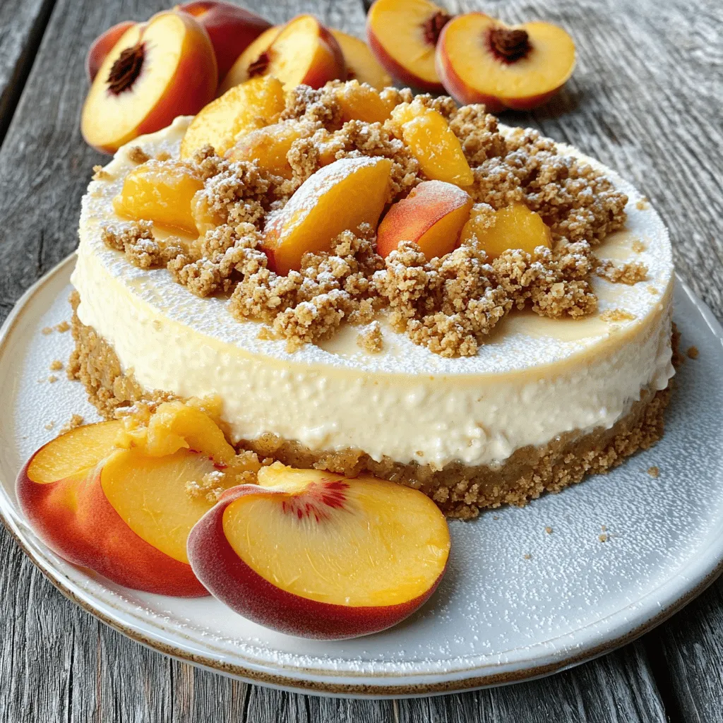 Georgia Peach Crumble Cheesecake Flavorful Delight