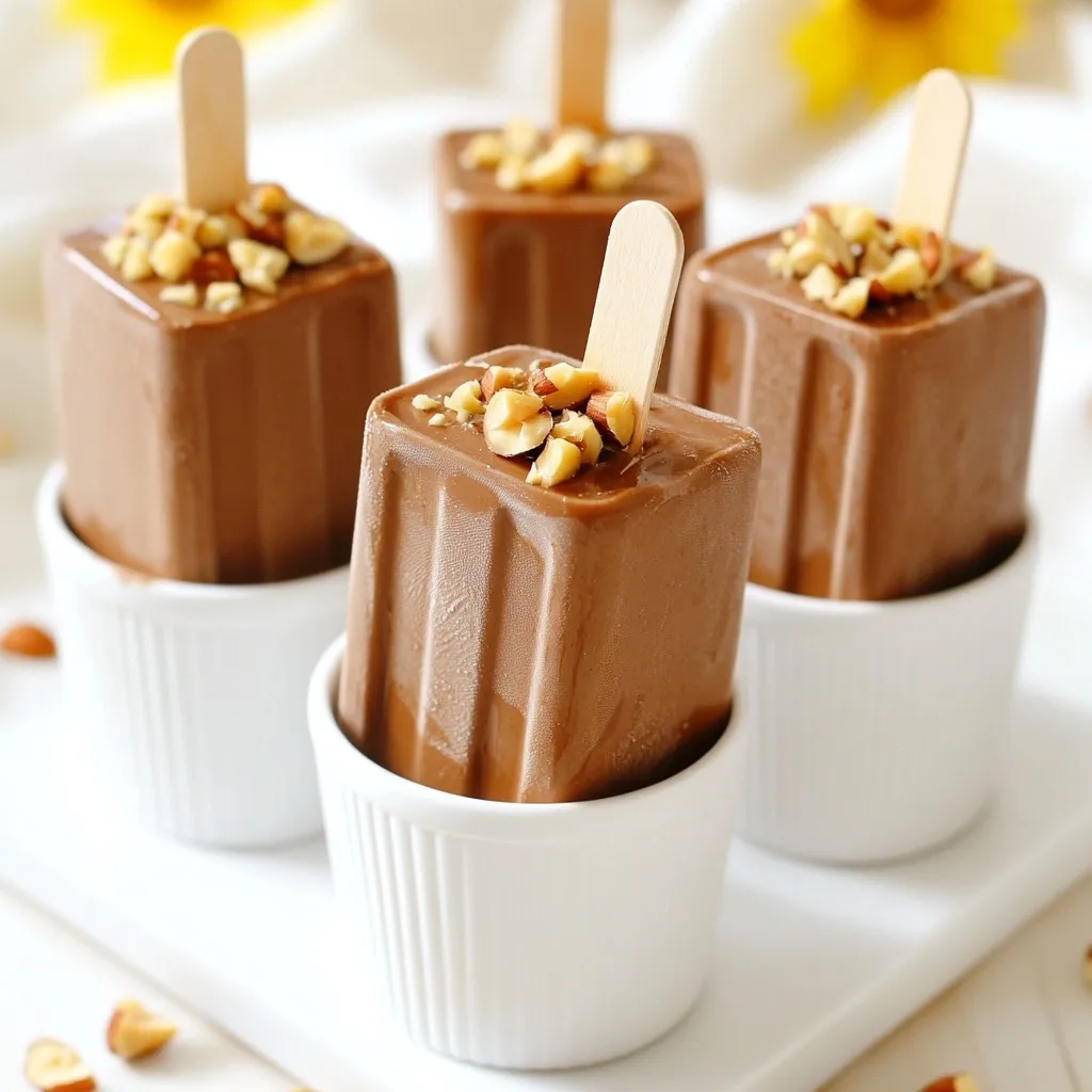 Frozen Nutella Popsicles Delightful and Simple Treat