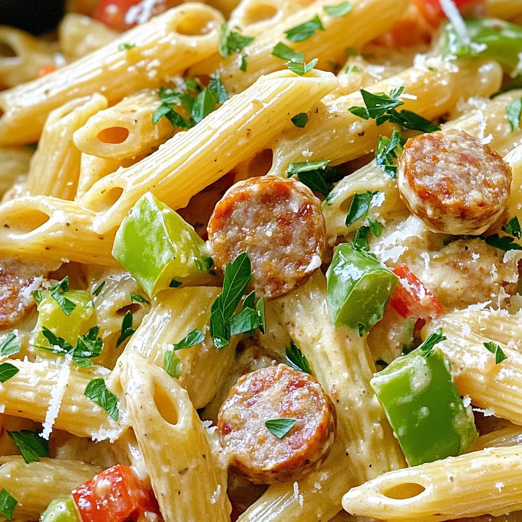 One-Pot Creamy Cajun Sausage Pasta Delight