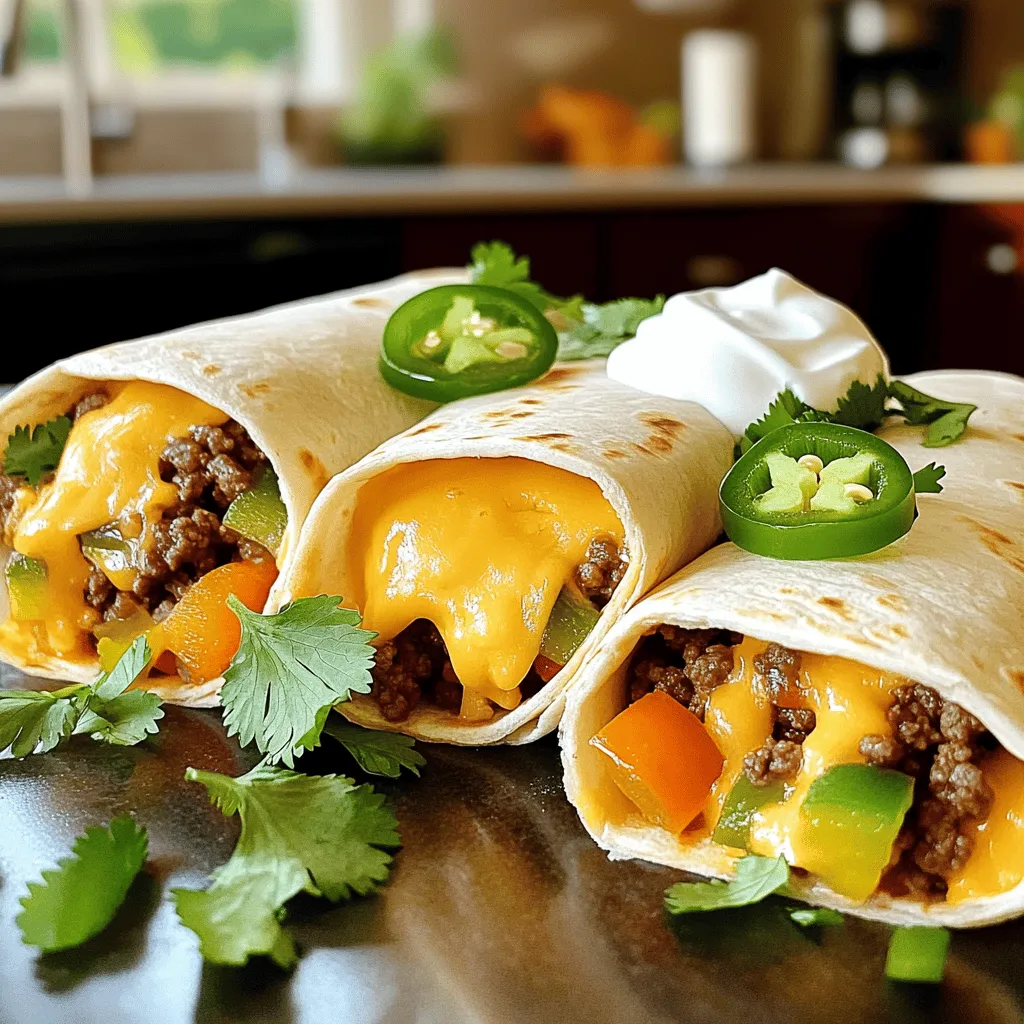 Cheesy Beef Burritos Flavorful and Easy Recipe
