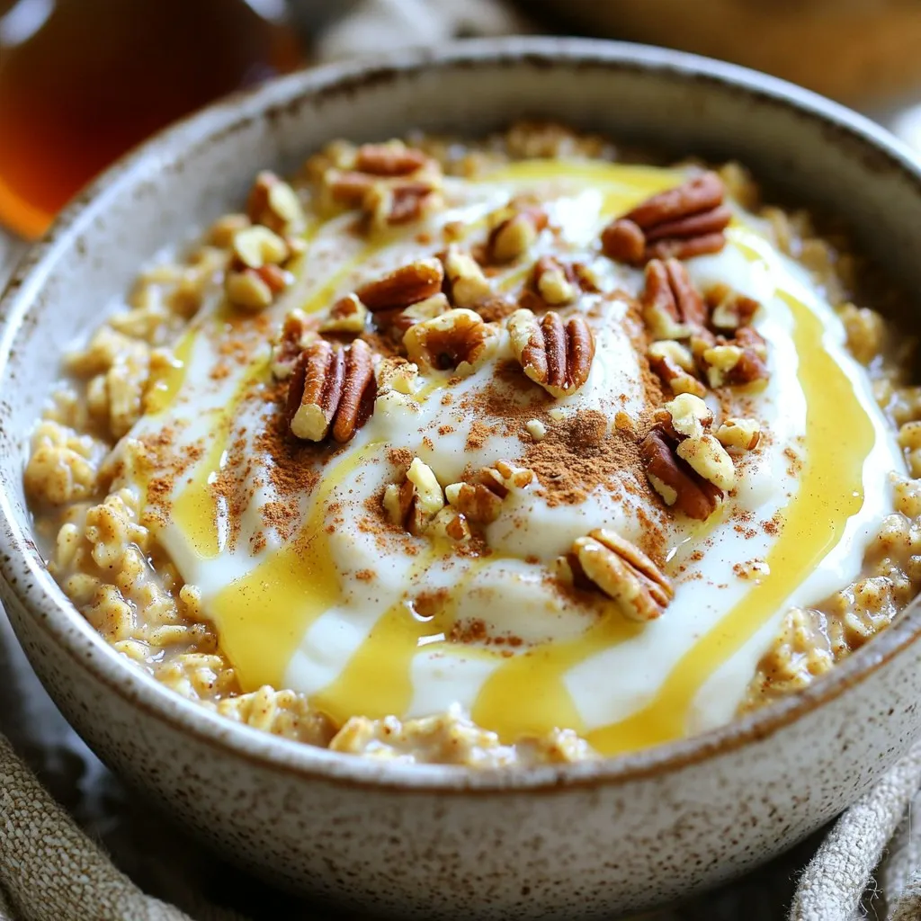 Slow Cooker Cinnamon Roll Oatmeal Simple and Tasty
