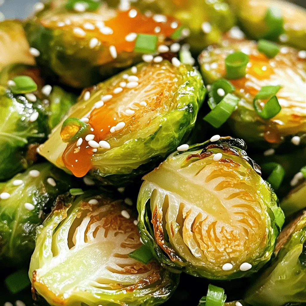 Honey Sriracha Brussels Sprouts Crunchy and Flavorful