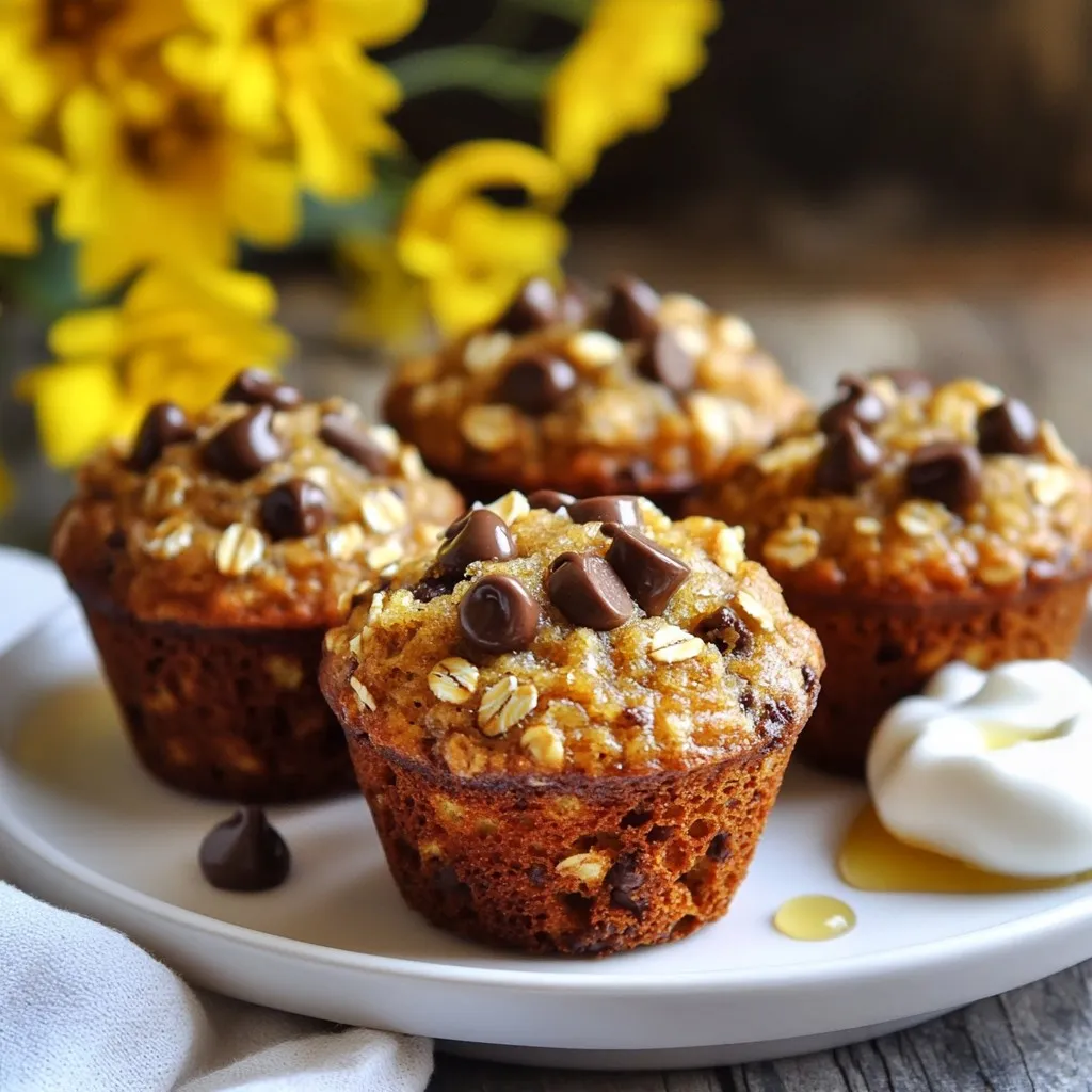 Oatmeal Chocolate Chip Breakfast Muffins Delightful Treat
