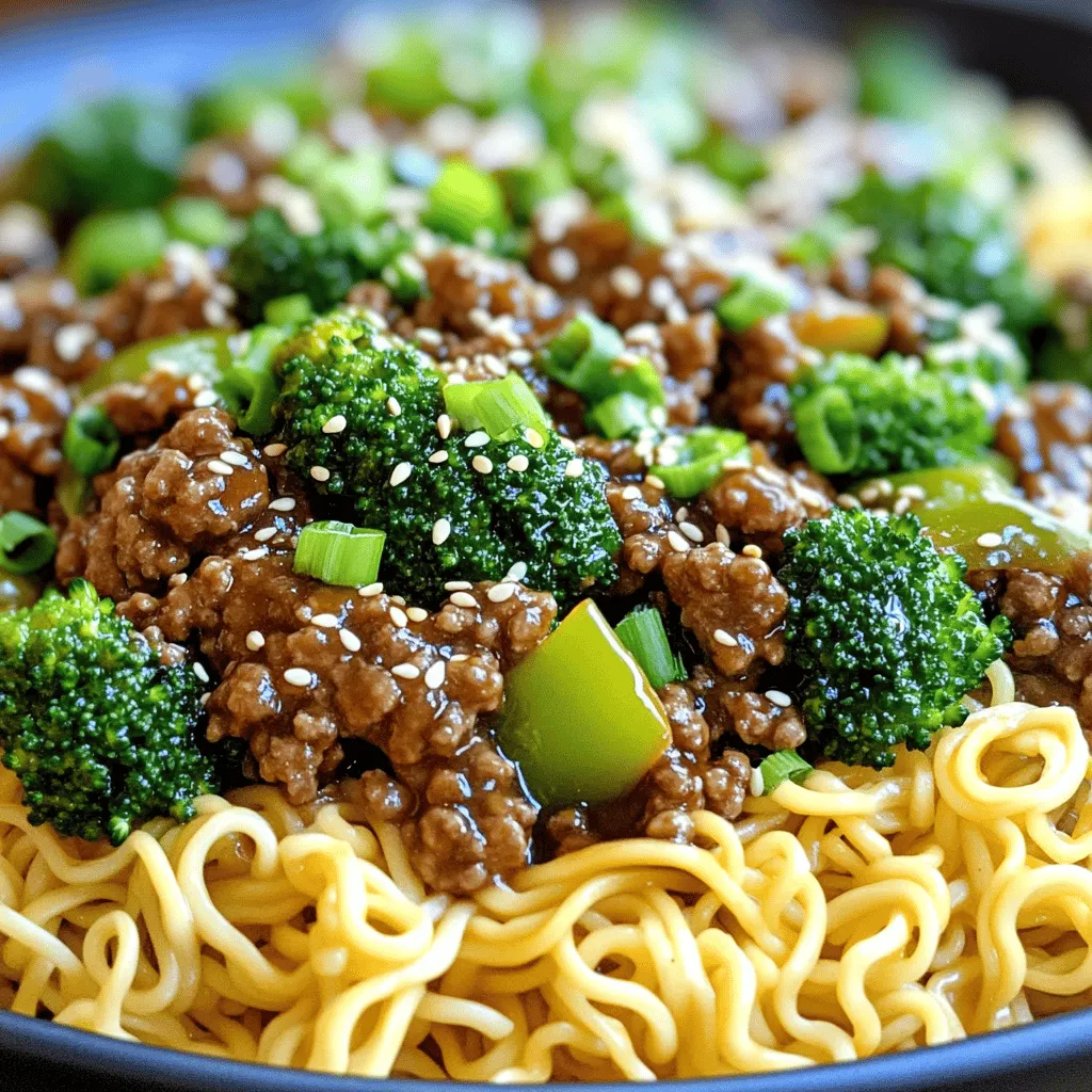 Mongolian Ground Beef Noodles Easy and Flavorful Meal