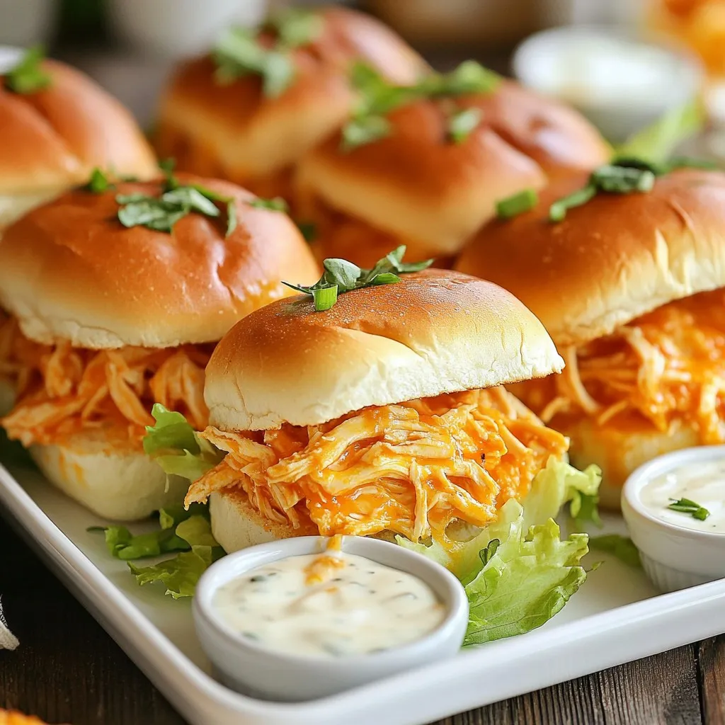 Savory Buffalo Chicken Sliders Easy and Flavorful Snack