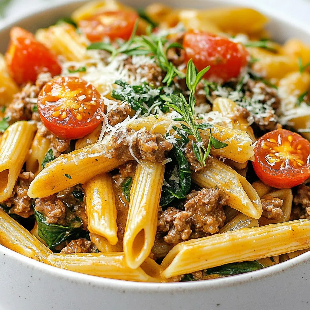 High-Protein Creamy Beef Pasta Quick and Easy Recipe