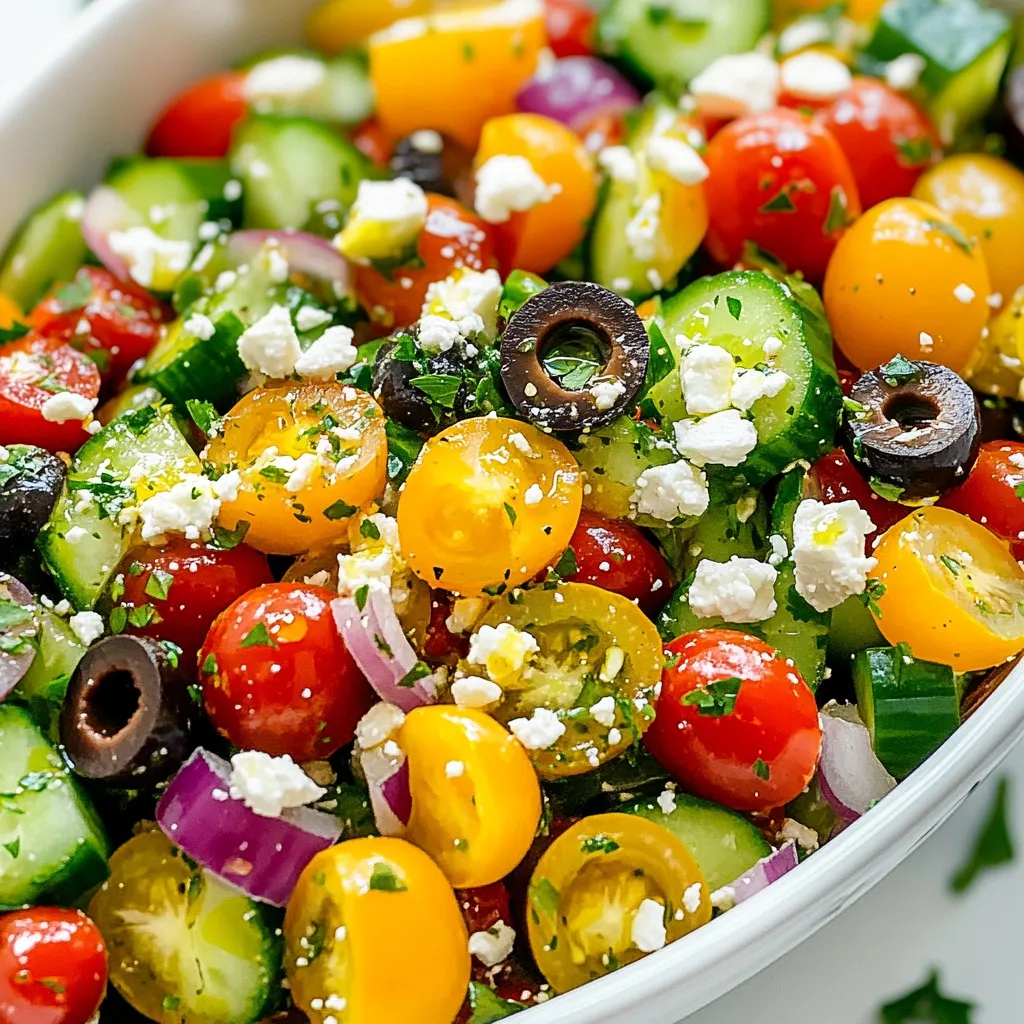 Fresh Mediterranean Cucumber Tomato Salad Delight