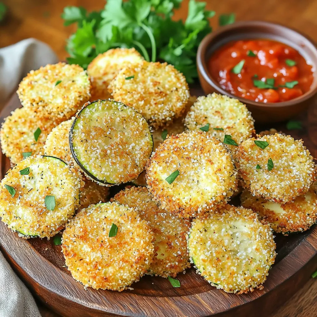 Air Fryer Garlic Breaded Zucchini Crunchy Delight