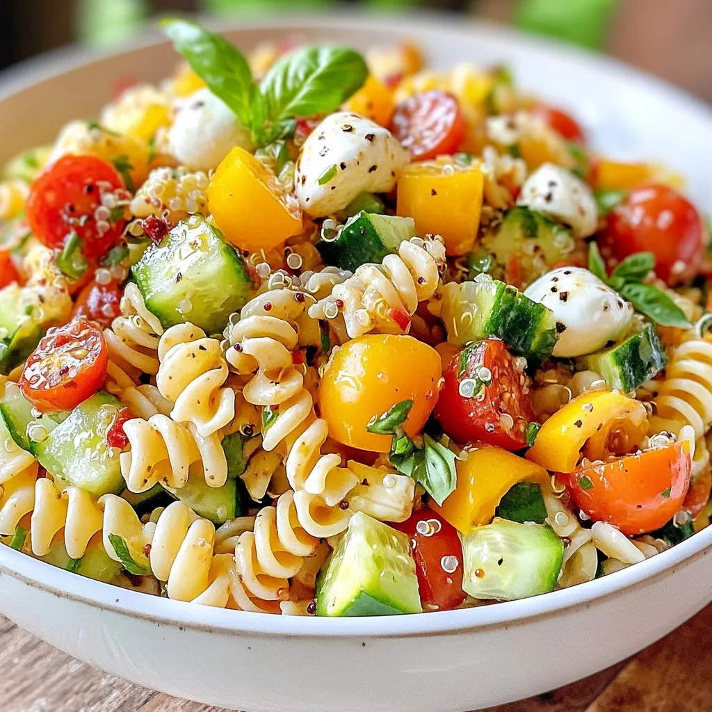 High Protein Italian Pasta Salad Perfect for Lunch