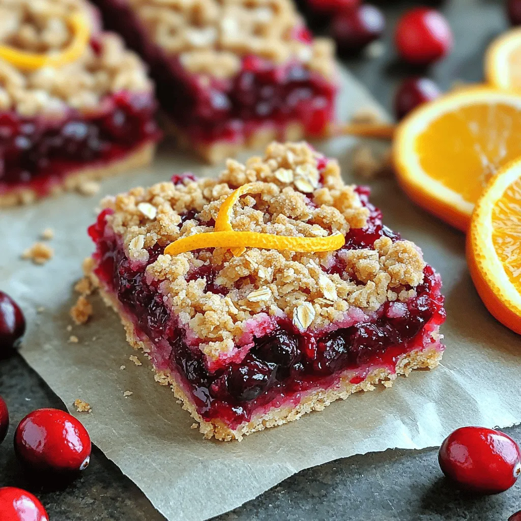 Cranberry Orange Crumble Bars Delicious and Simple Treat