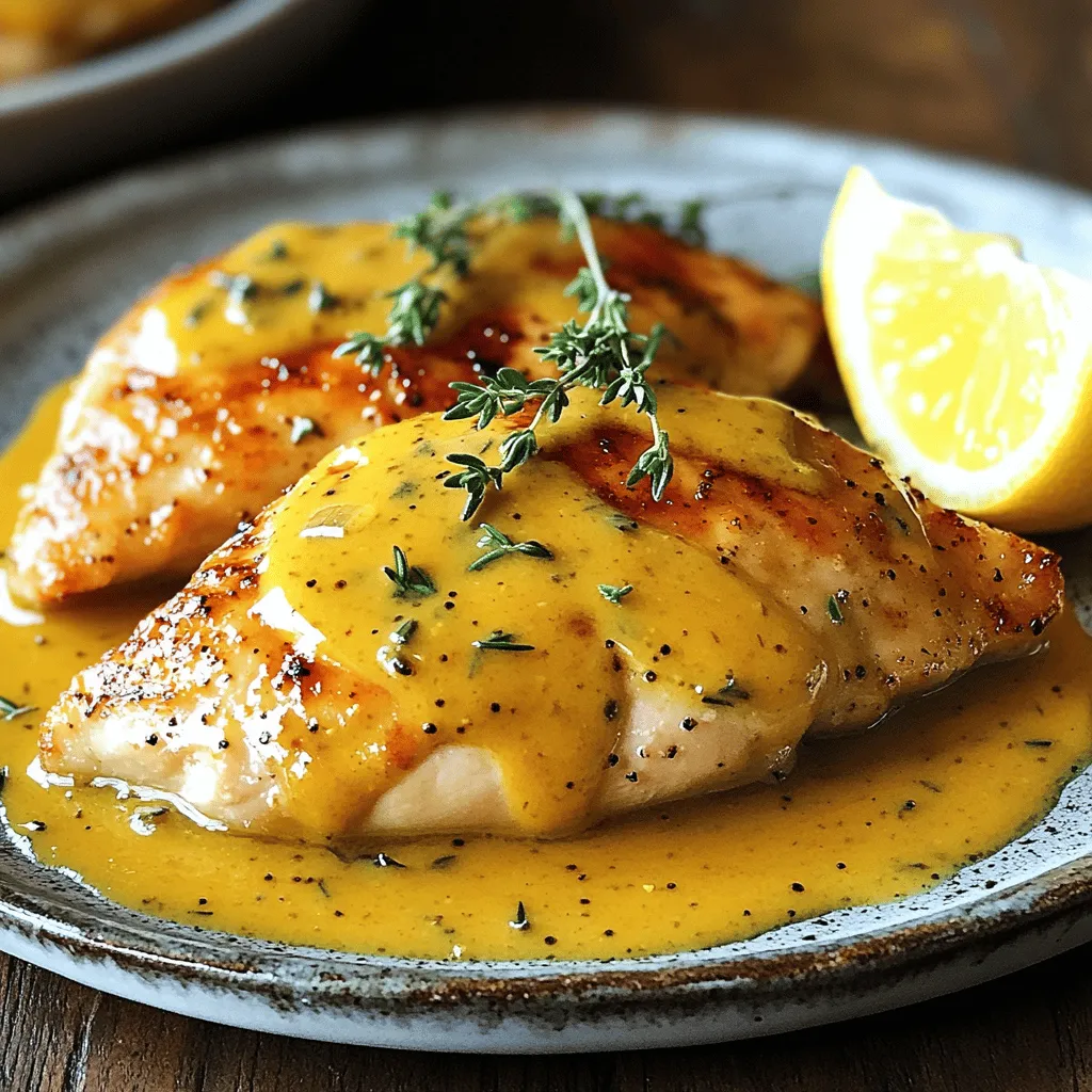 Pan Seared Chicken with Lemon Mustard Sauce Delight