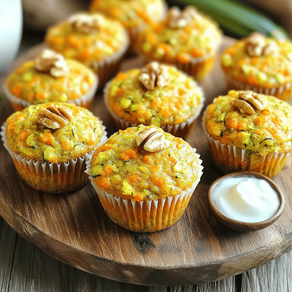 Healthy Mini Carrot Zucchini Muffins Nourishing Snack