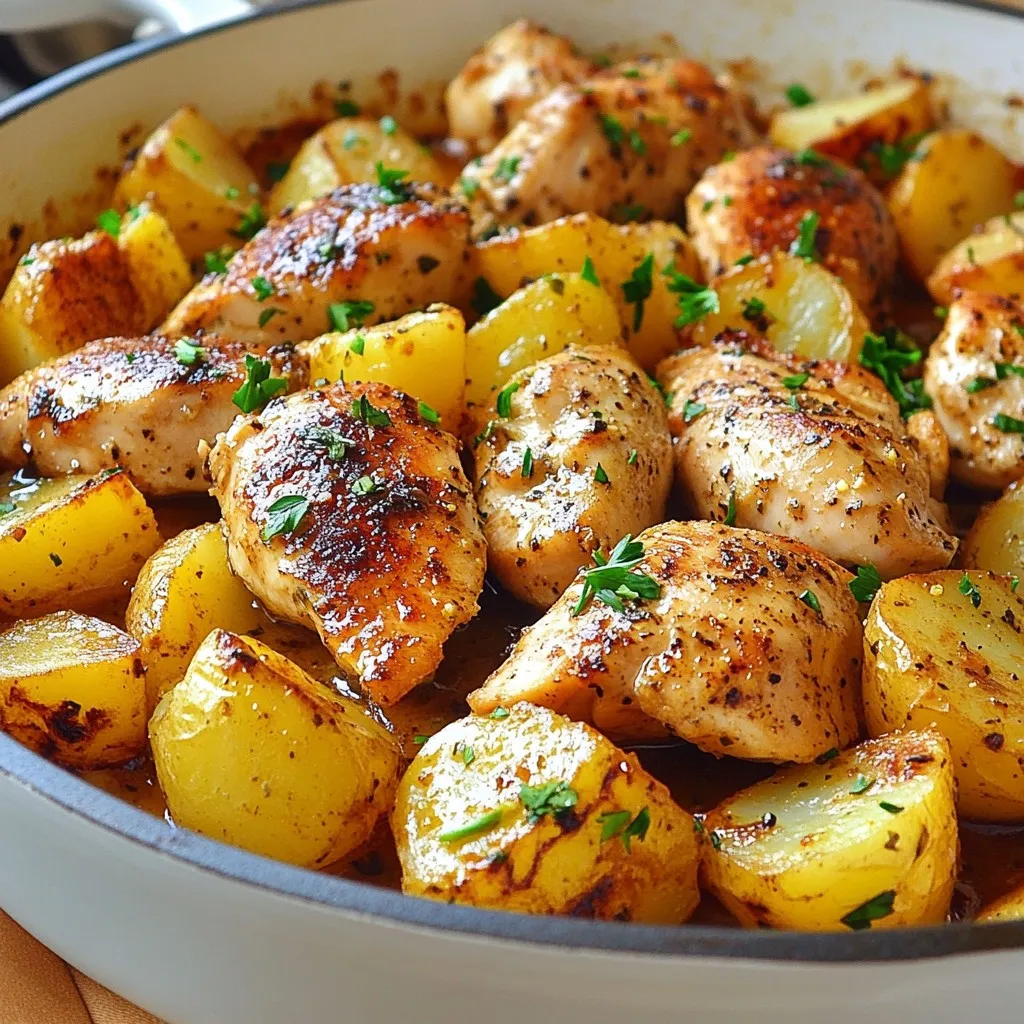 High-Protein Garlic Chicken &#038; Potatoes Flavorful Meal