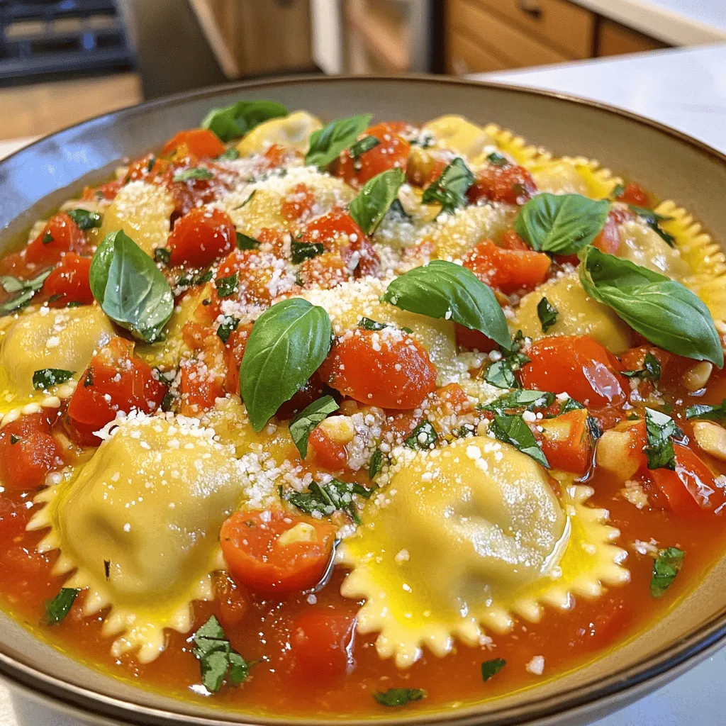 Delicious Ravioli with Fresh Tomatoes Quick Meal Idea
