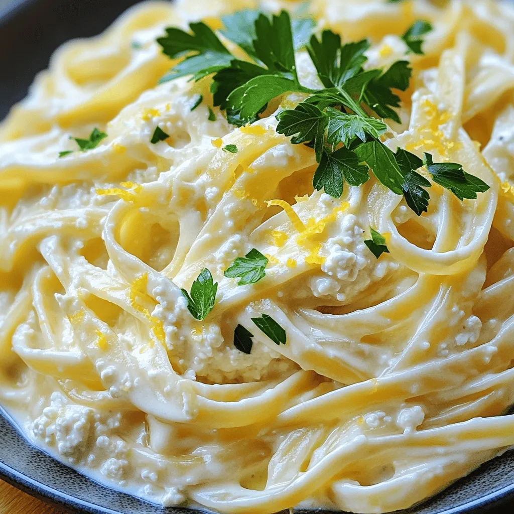 Whipped Cottage Cheese Alfredo Pasta Creamy Delight