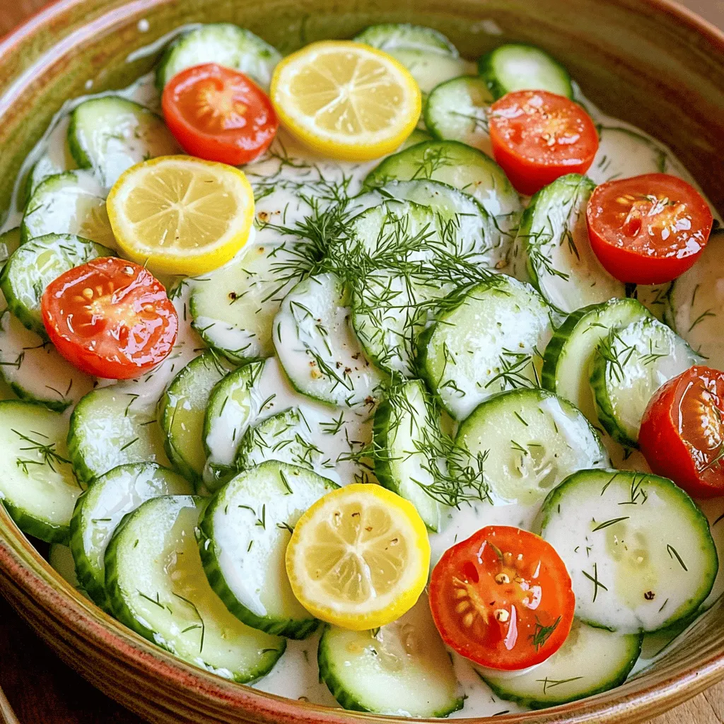 Creamy Cucumber Salad Refreshing and Healthy Delight