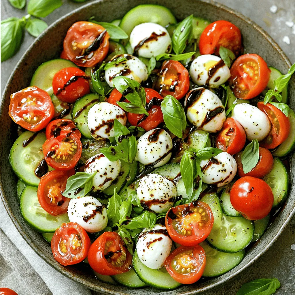 Easy Cucumber Caprese Salad Fresh and Flavorful Dish