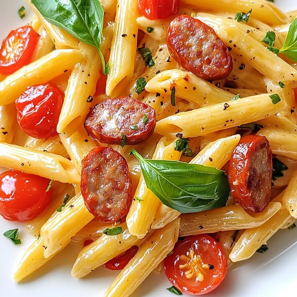 Creamy Smoked Sausage Pasta Delightful and Easy Meal