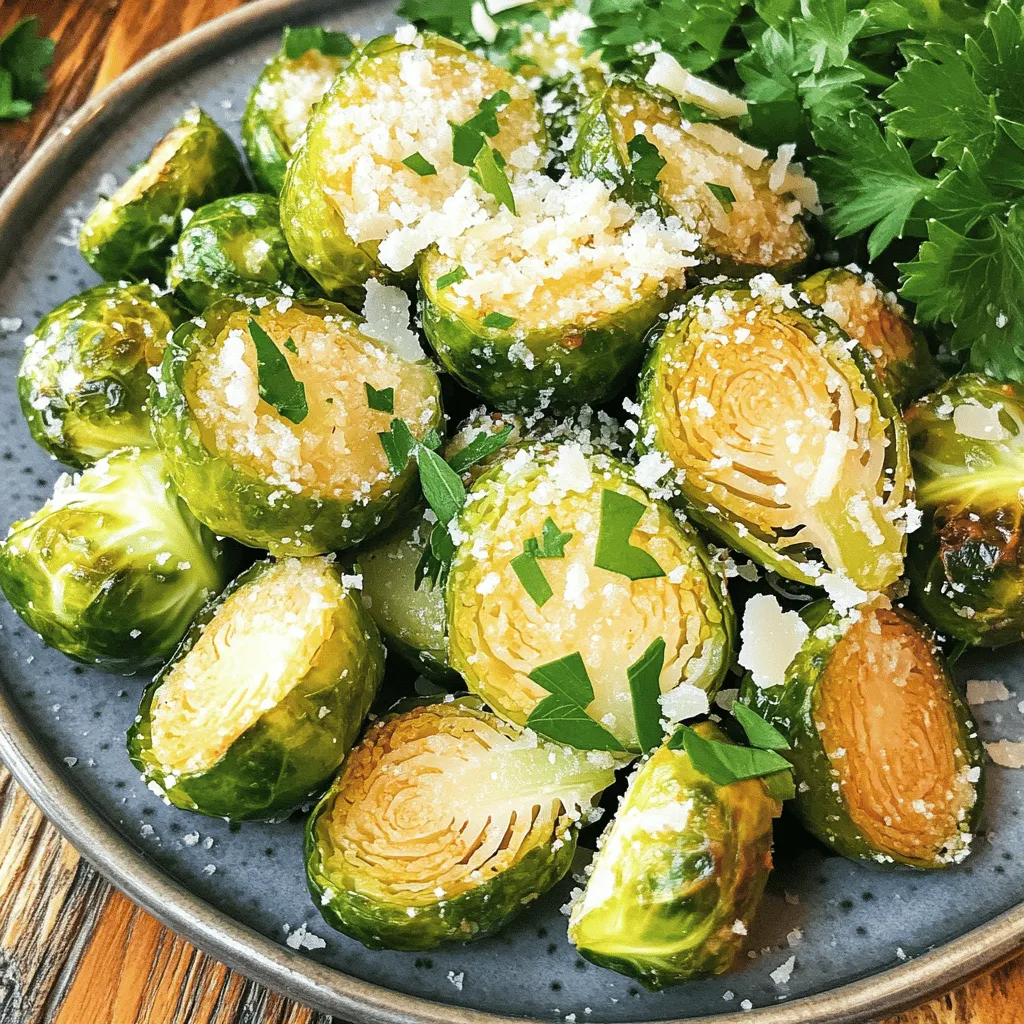 Air Fryer Garlic Parmesan Brussels Sprouts Delight