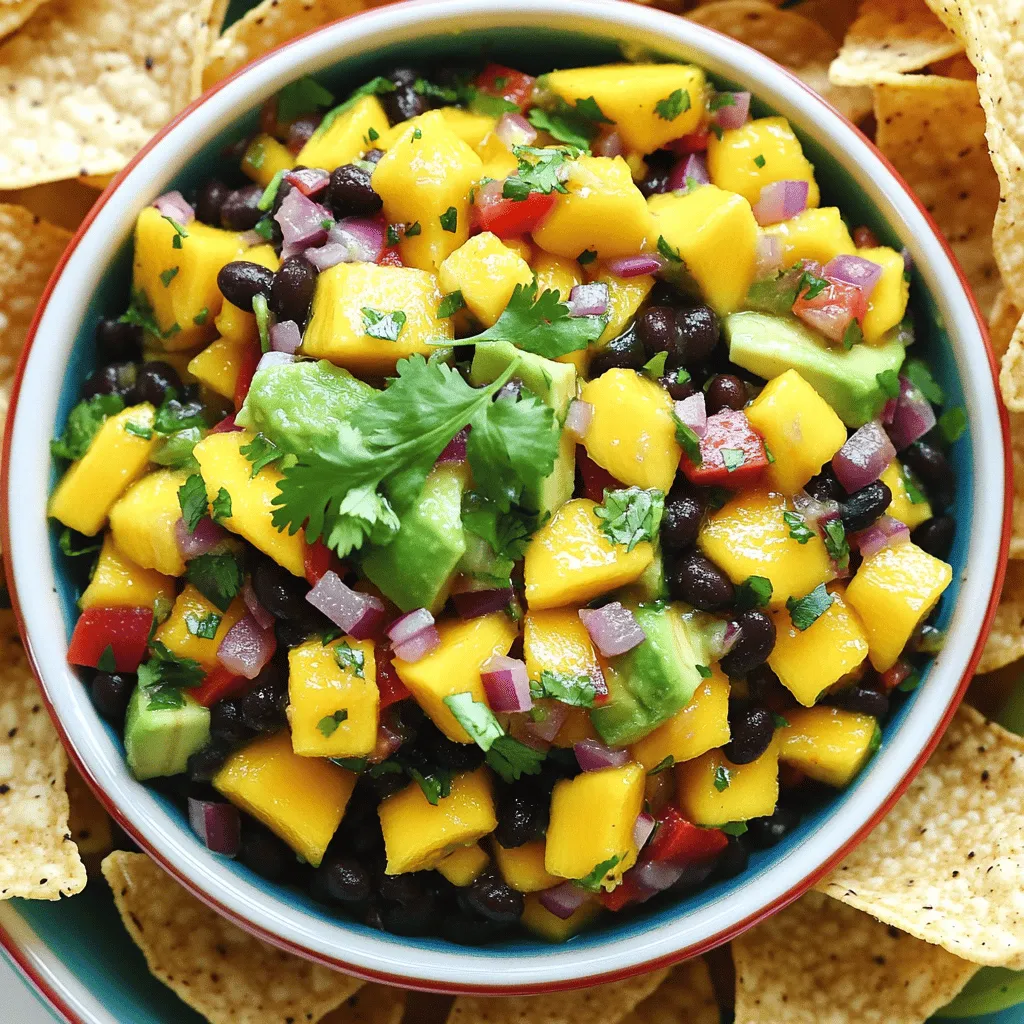 Mango Avocado Black Bean Salsa Flavorful Fresh Dip