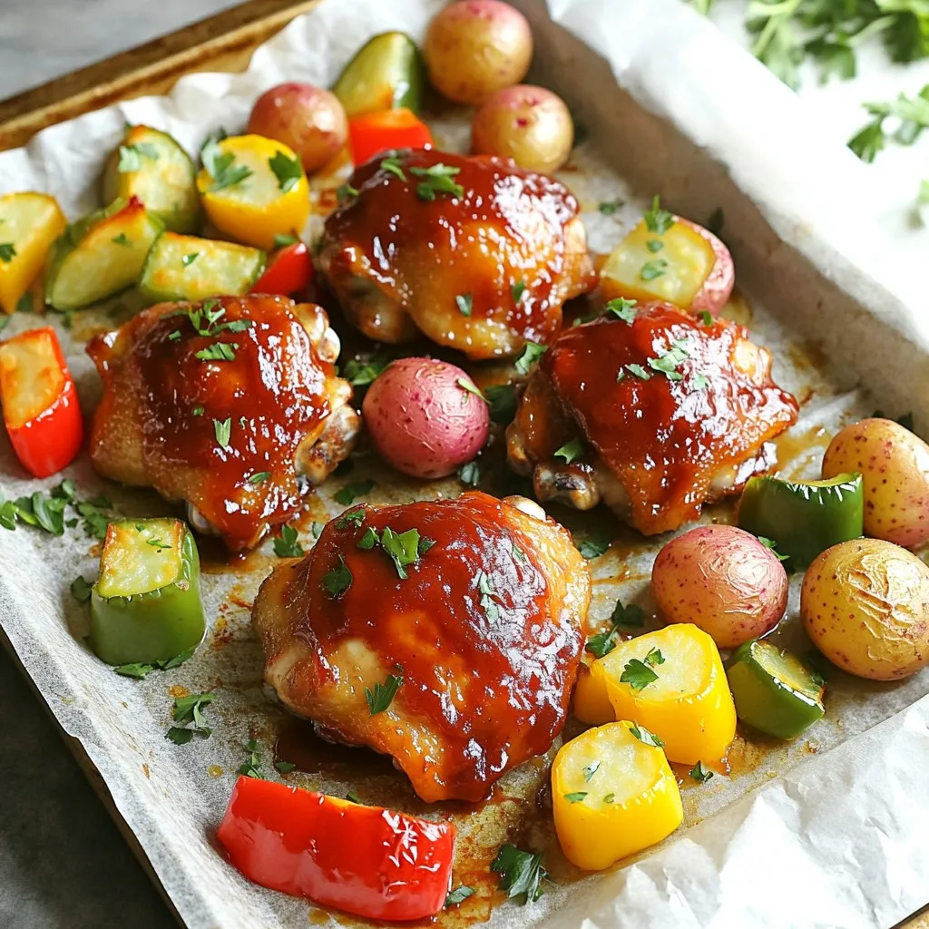 Sweet and Smoky BBQ Sheet Pan Chicken Delight