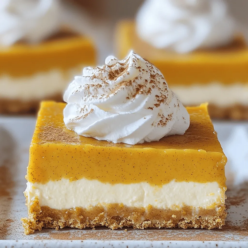 No-Bake Pumpkin Pie Cheesecake Bars Delightful Treat
