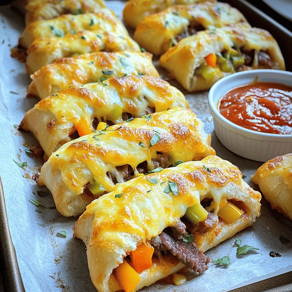 Philly Cheesesteak Stuffed Cheesy Breadsticks Delight