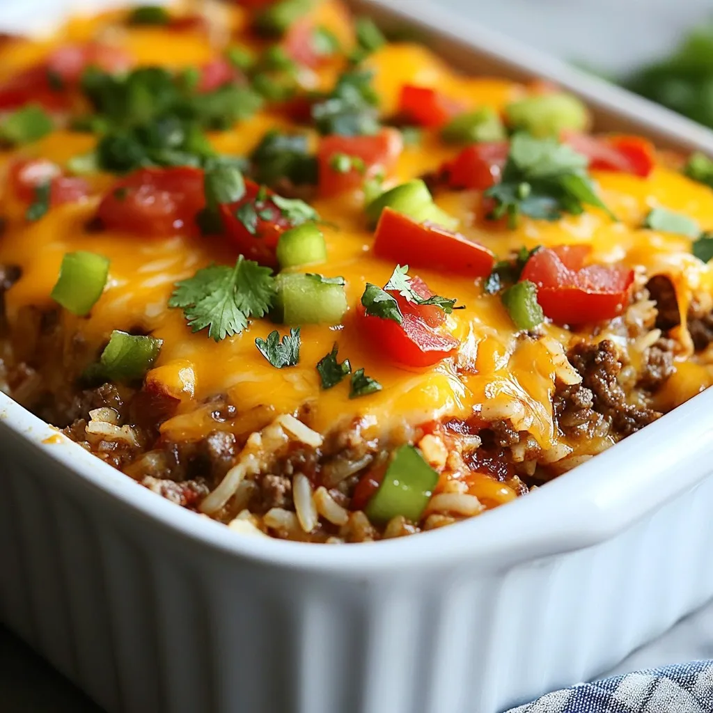 Smoked Cheddar Beef &#038; Rice Casserole Simple Recipe