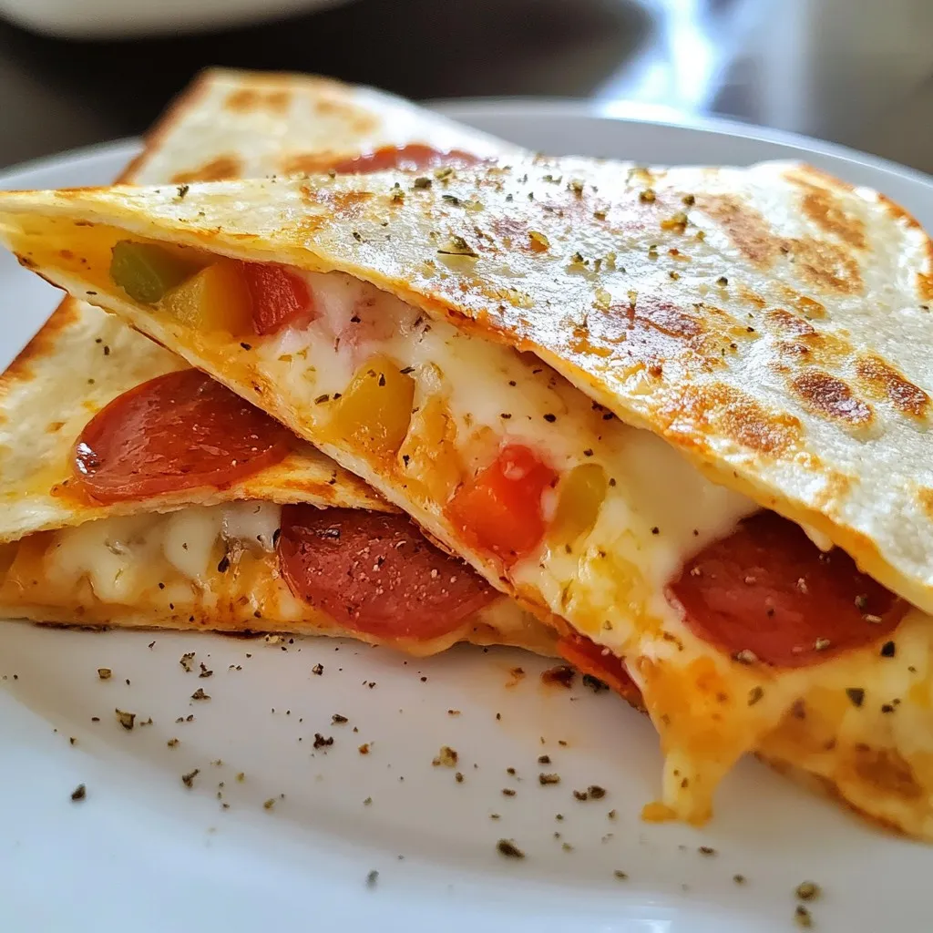 Minute Pepperoni Pizza Quesadilla Simple and Delicious