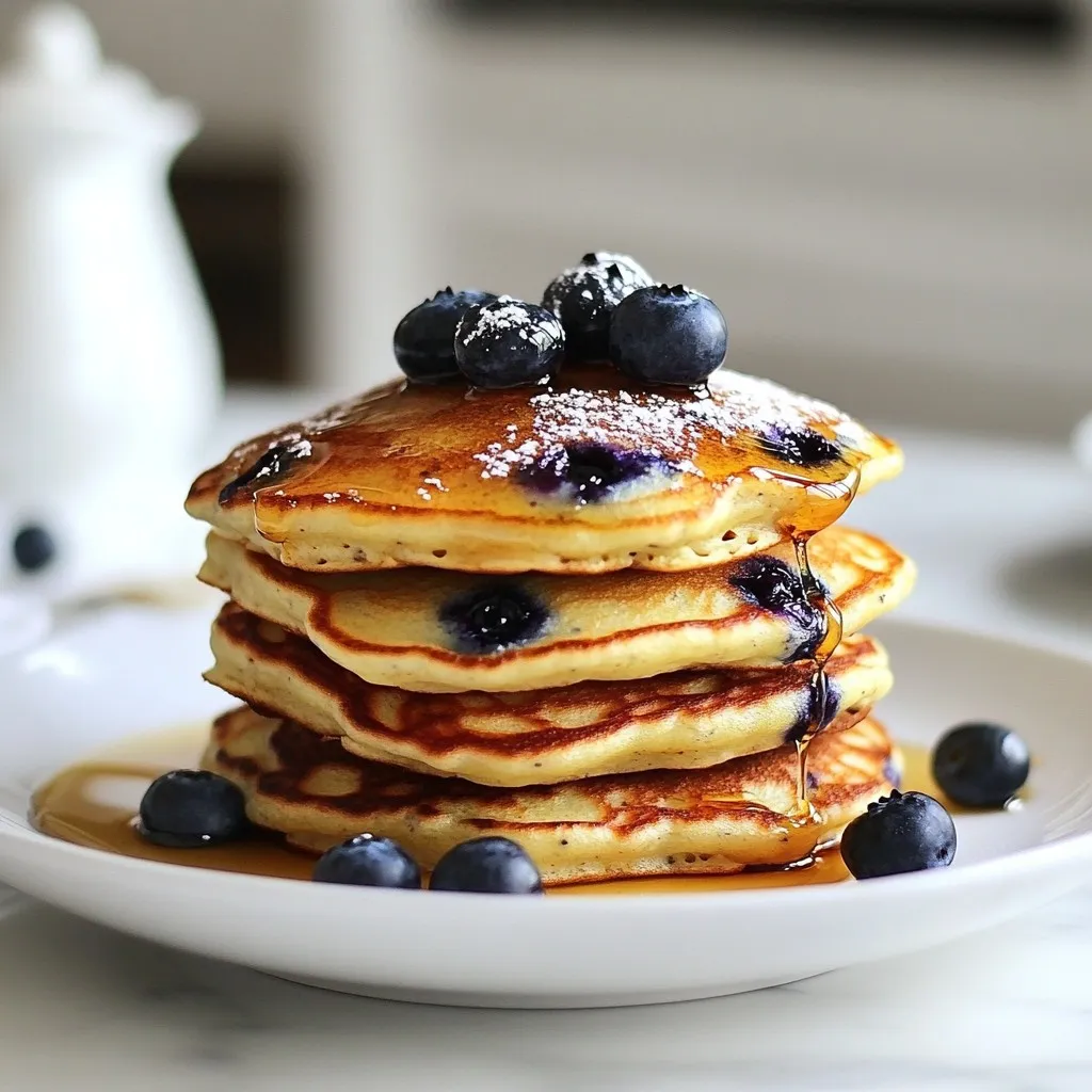 Protein Packed Greek Yogurt Blueberry Pancakes Treat