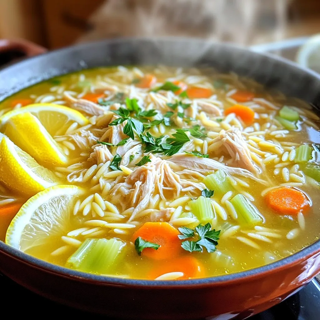 Flavorful One-Pot Greek Lemon Chicken Soup Recipe
