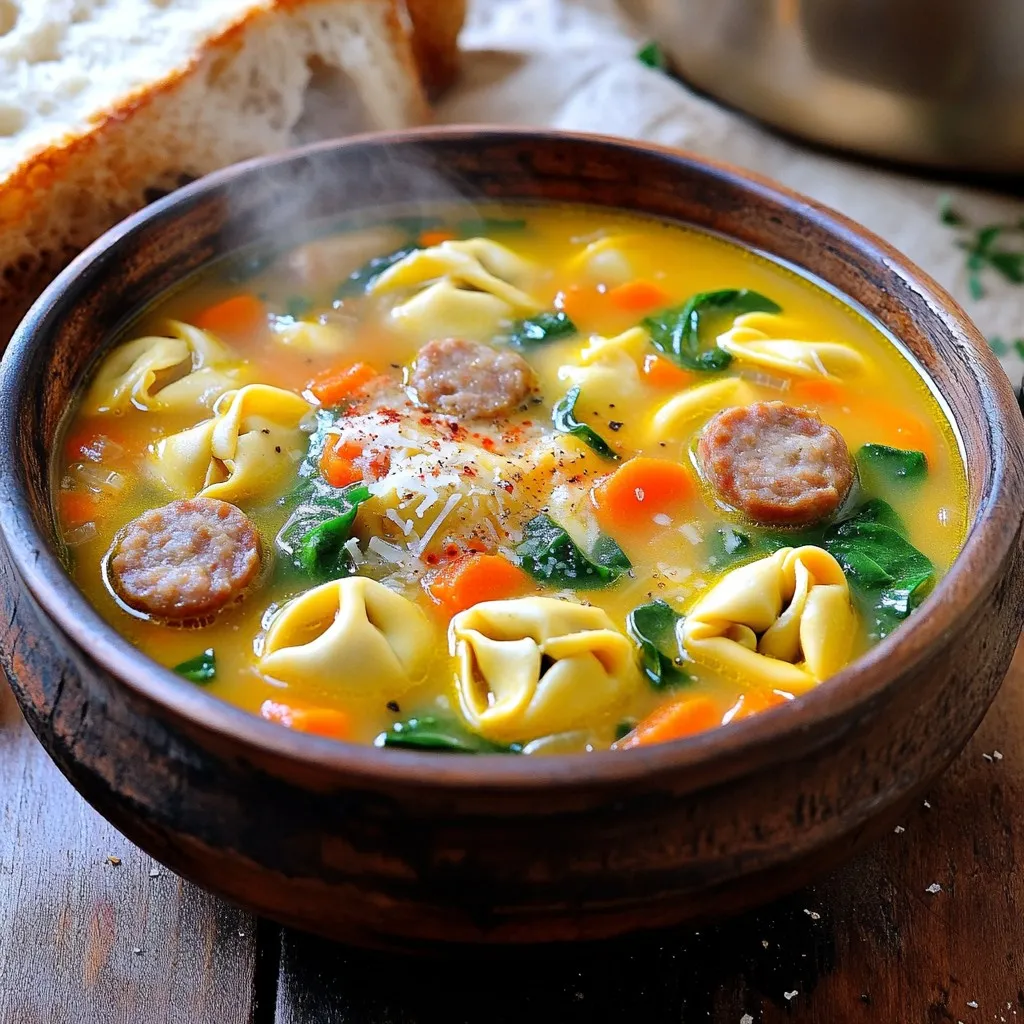 Autumn Sausage Tortellini Soup Hearty and Comforting
