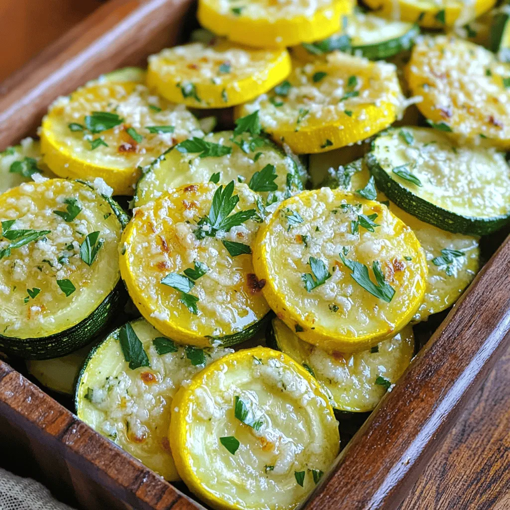 Roasted Garlic Parmesan Zucchini and Squash Delight