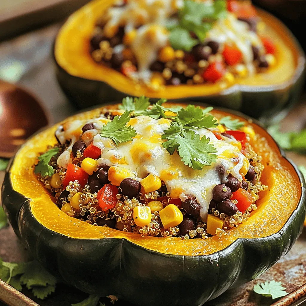 Stuffed Baked Acorn Squash Flavorful Veggie Delight