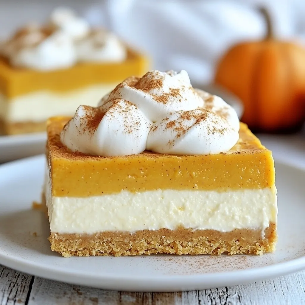 No-Bake Pumpkin Cheesecake Bars Easy Fall Treat