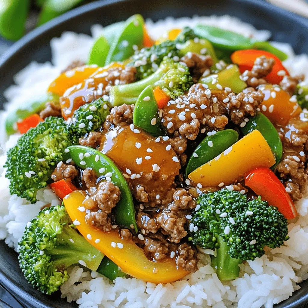 Quick &#038; Easy Honey Garlic Ground Beef Stir-Fry Recipe