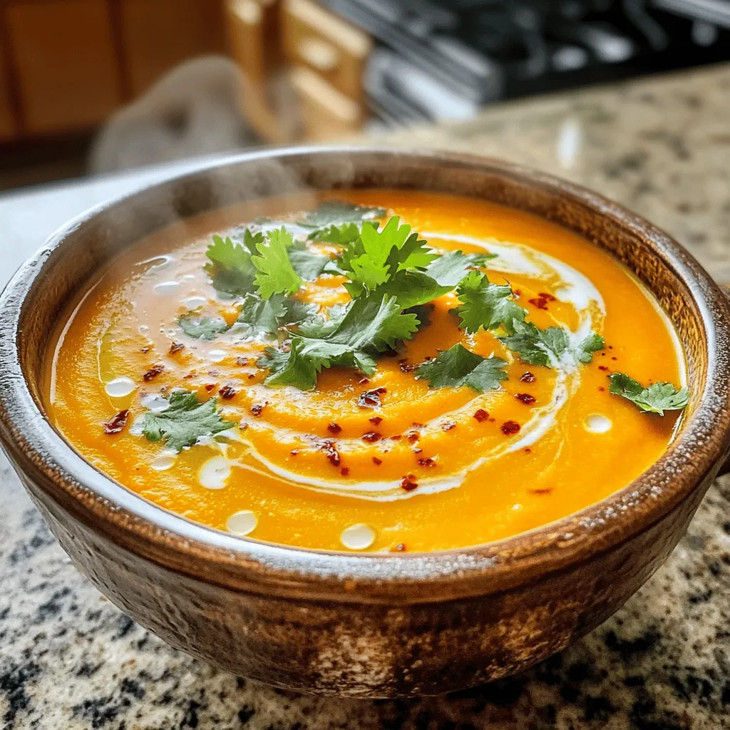 Spicy Butternut Sweet Potato Soup Flavorful Delight