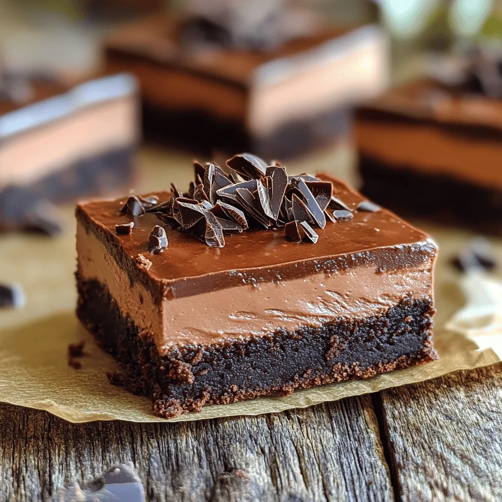 Layered Chocolate Mousse Brownies Delightful Treat