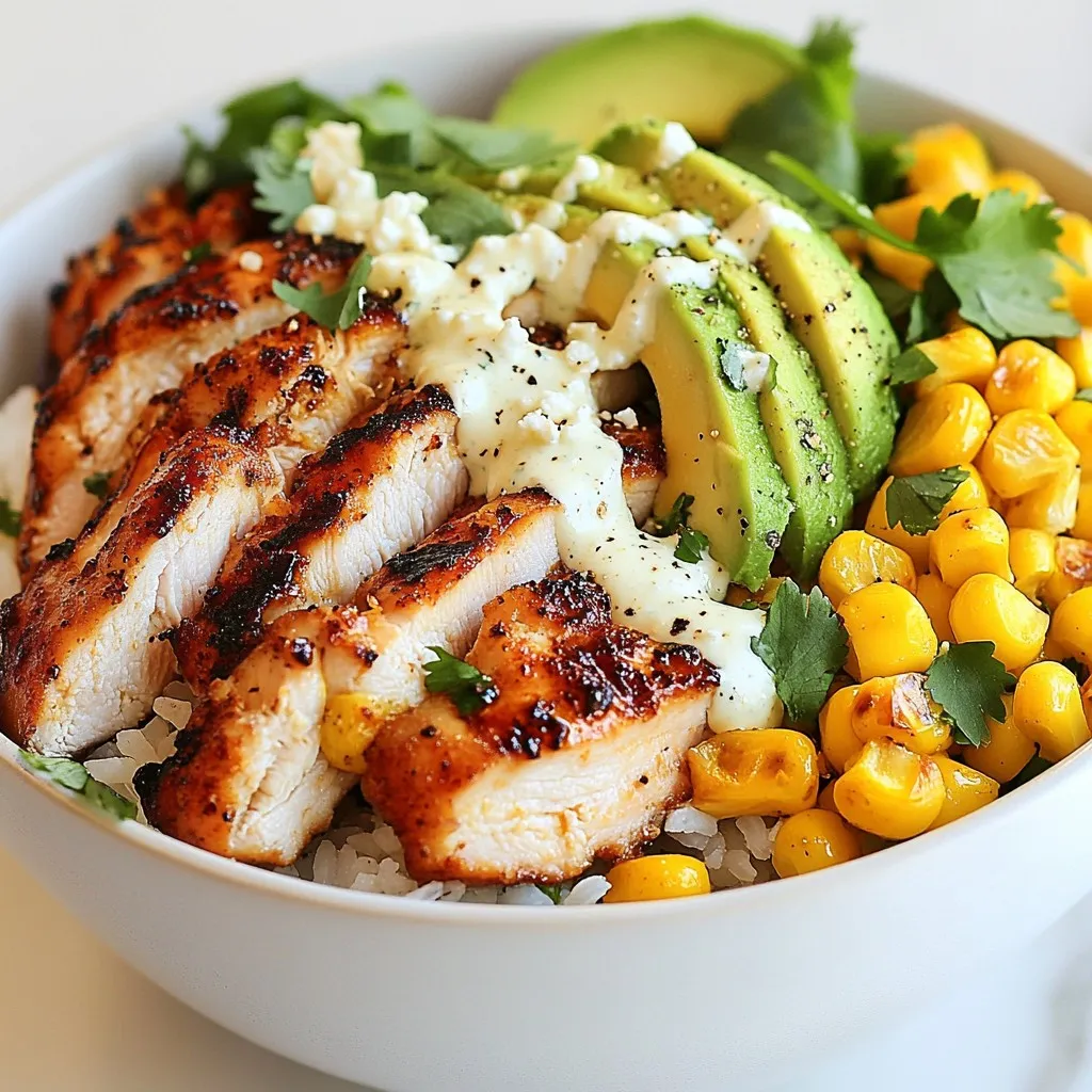 Street Corn Chicken Rice Bowl Flavorful and Easy Meal