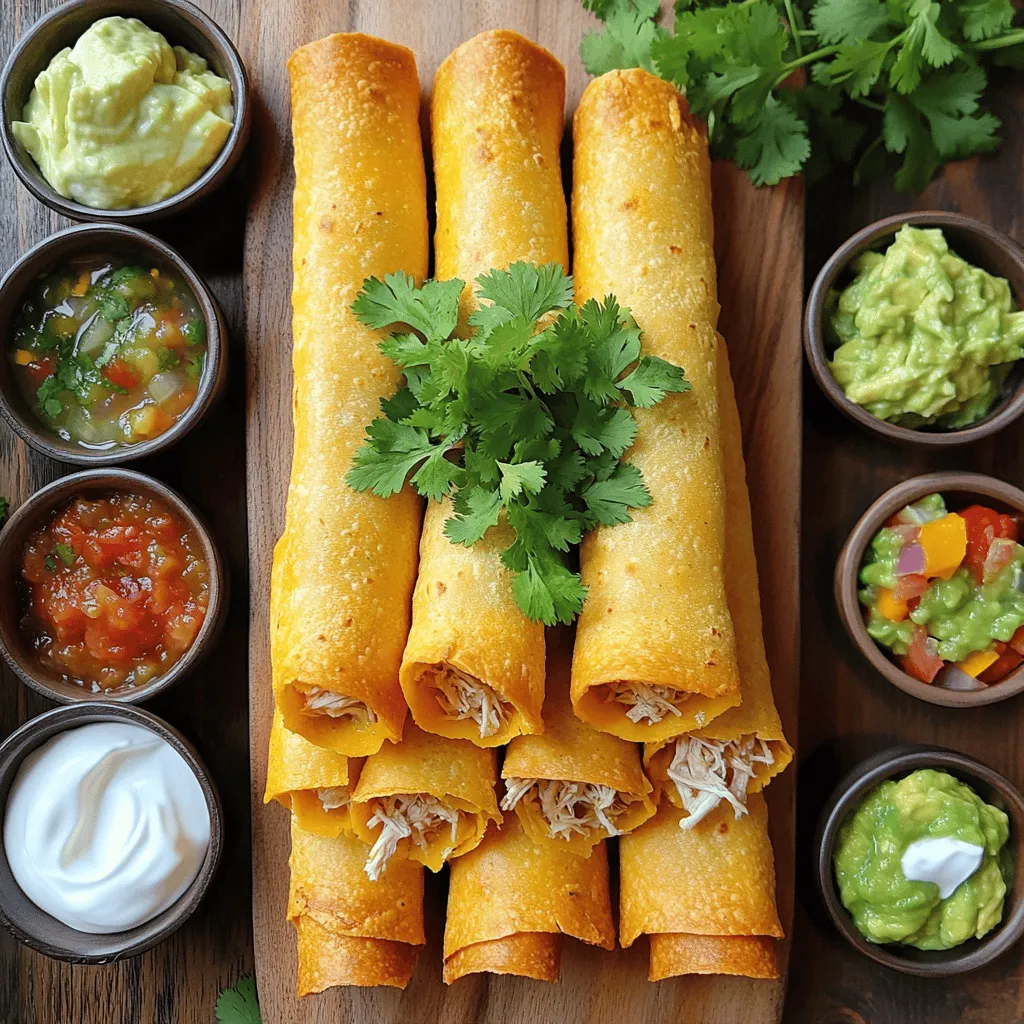 Savory Oven Baked Chicken Taquitos for Easy Meal