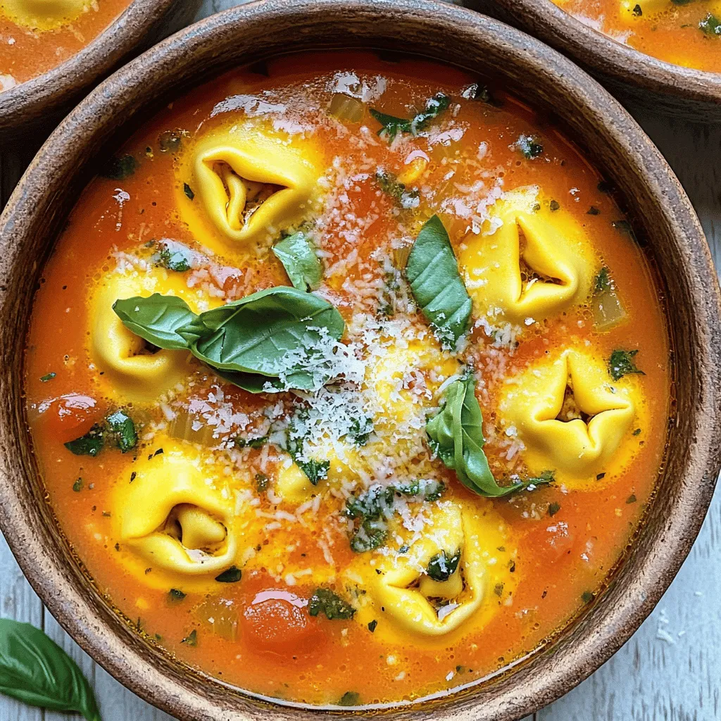 Creamy Tomato Basil Tortellini Soup Delightful Dish