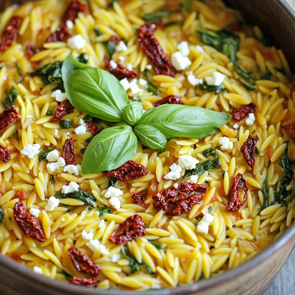One-Pot Sun-Dried Tomato Orzo Flavorful Meal Idea