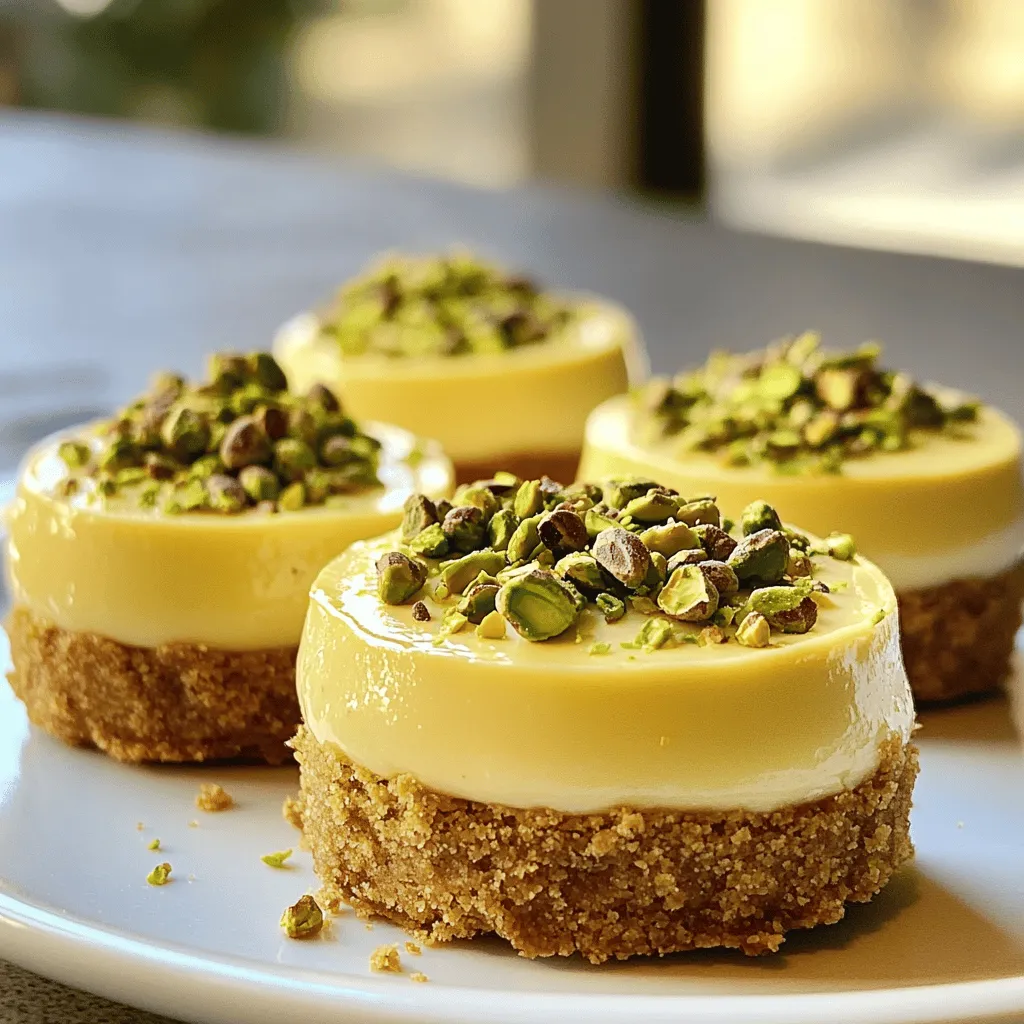 Pistachio Coffee Mini Cheesecakes Creamy Delight