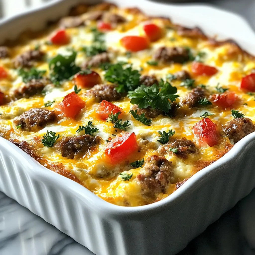 Sausage and Egg Breakfast Casserole Easy and Delicious