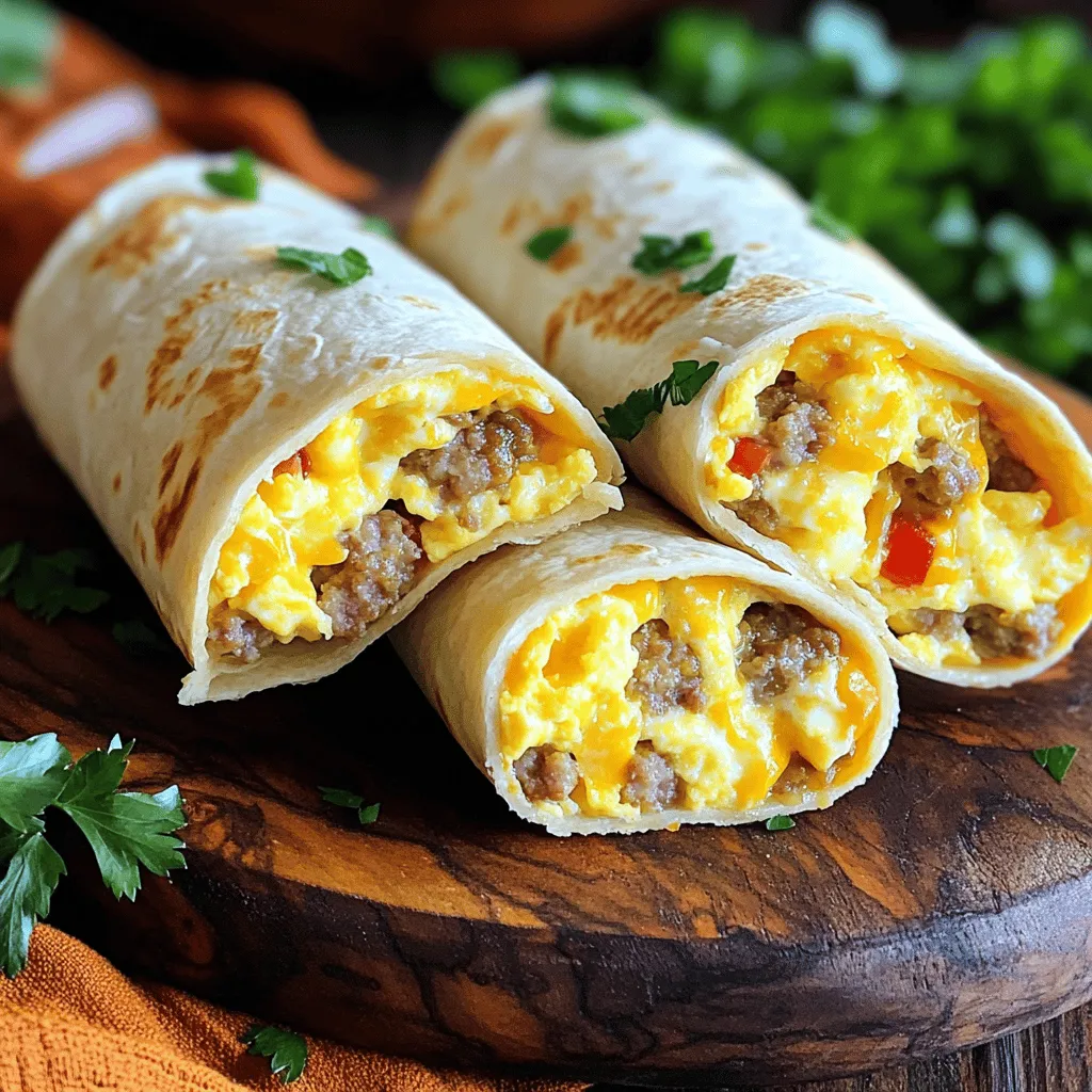 Easy Sausage Egg &#038; Cheese Roll-Ups Quick Breakfast Meal