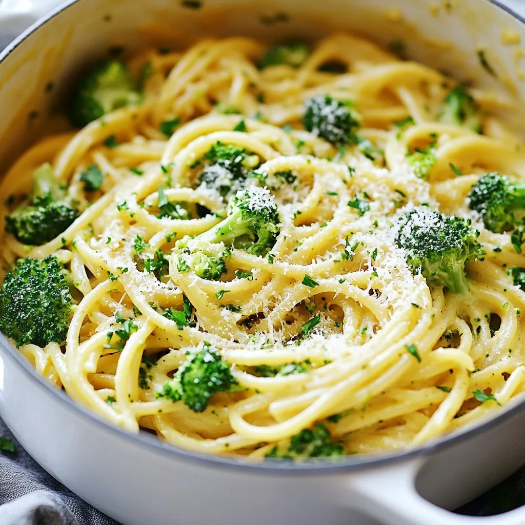 One Pot Creamy Broccoli Pasta Easy and Delicious Dish