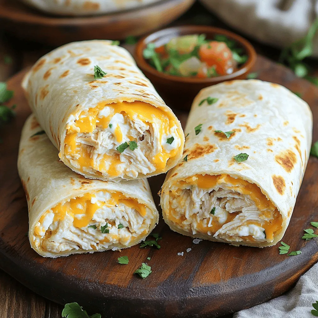Cheesy Garlic Chicken Wraps Flavorful and Easy Recipe